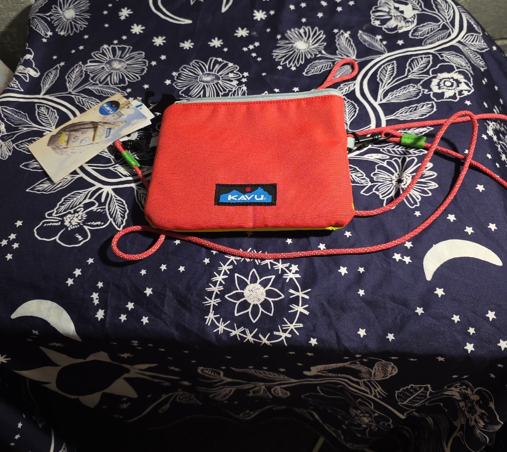 Kavu Neon Crossbody Pouch with Adjustable Cord Neon New With Tags